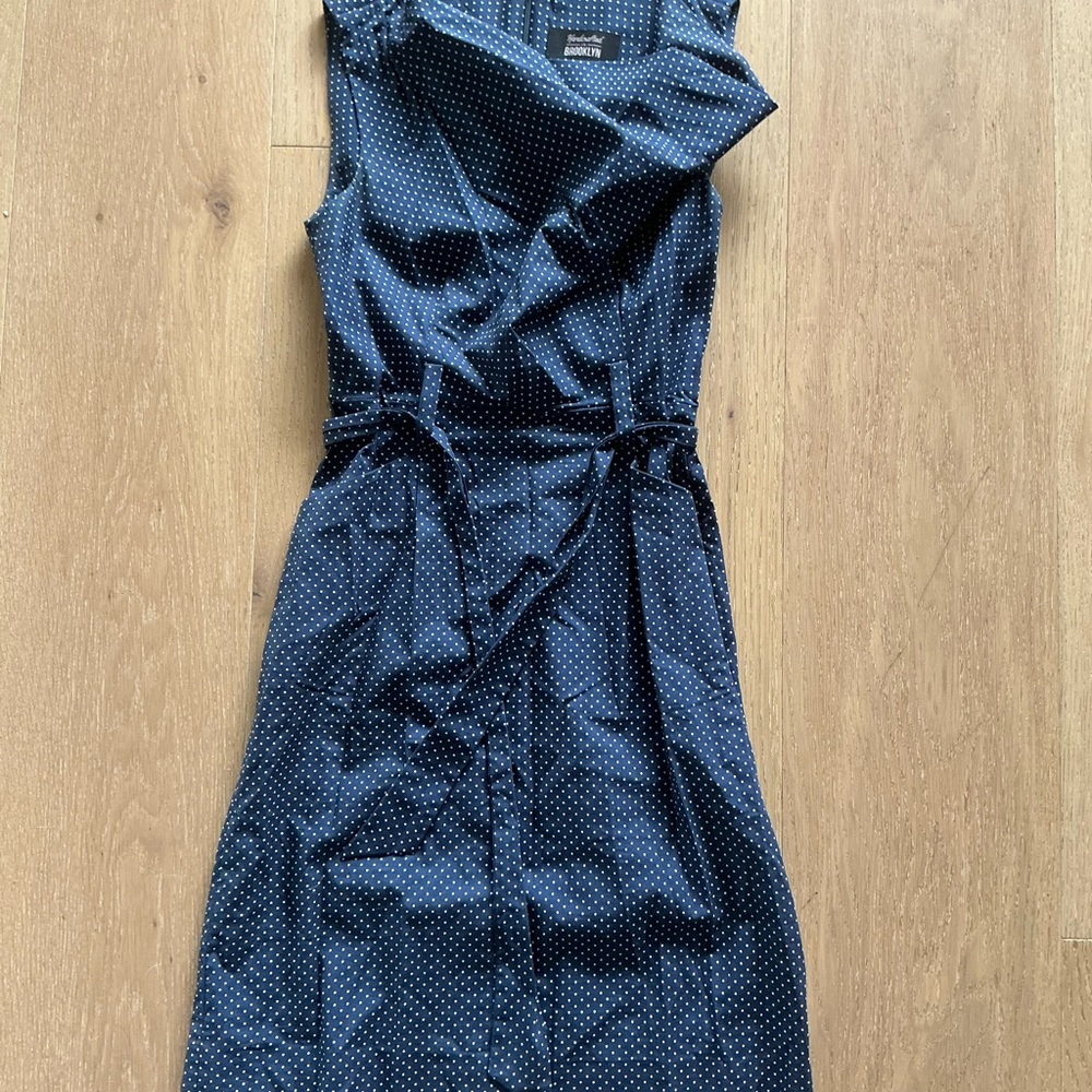 Brooklyn Industries Blue Sleeveless V-neck Sheath Dress